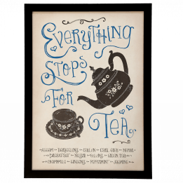 Stop For Tea Framed Wall Art