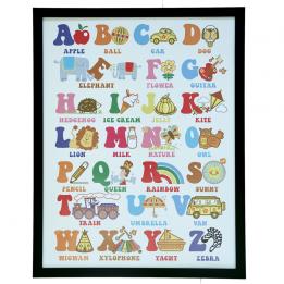 70s Alphabet Framed Wall Art