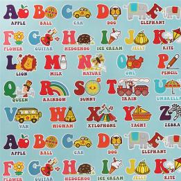 Alphabet Poster Wrapping Paper (5 Sheets)