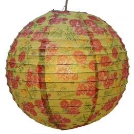 Lime Green Rose Paper Lampshade