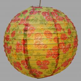 Lime Green Rose Paper Lampshade