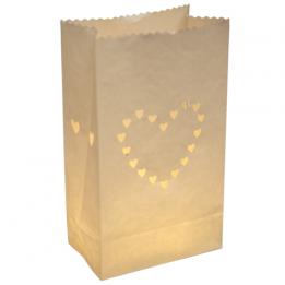 Pack Of 10 Heart Paper Lanterns