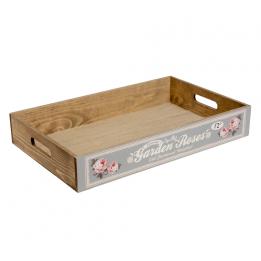 Garden Roses Wooden Produce Tray