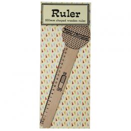 Popstar Microphone Wooden Ruler