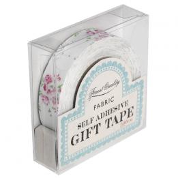 Pink Floral Fabric Sticky Gift Tape