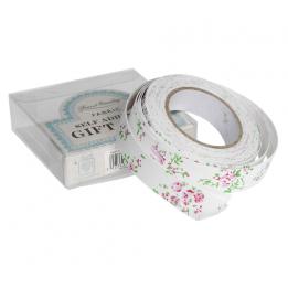 Pink Floral Fabric Sticky Gift Tape