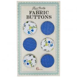 Assorted Blue Fabric Buttons