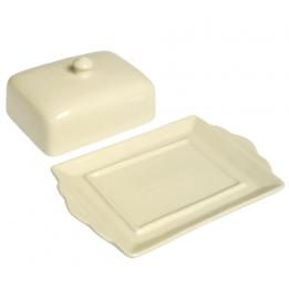 Cream Ceramic Butter Dish