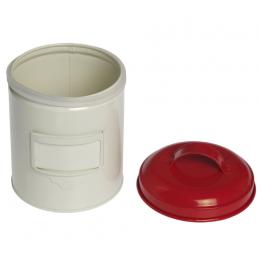 Small Red Enamel Canister