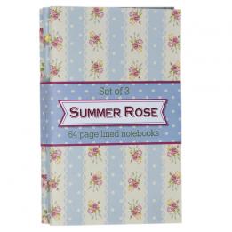 Set Of 3 Rose Notebooks