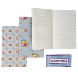 Set Of 3 Rose Notebooks