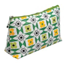Mid Century Floral Oilcloth Wash Bag