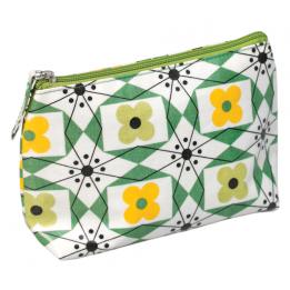 Mid Century Floral Oilcloth Make Up Bag
