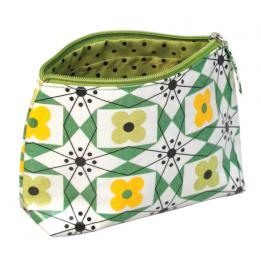 Mid Century Floral Oilcloth Make Up Bag
