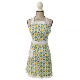 Mid Century Floral Cotton Apron