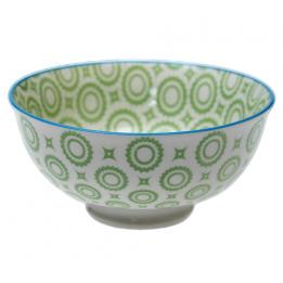 Japanese Blossom Bowl Green Circles