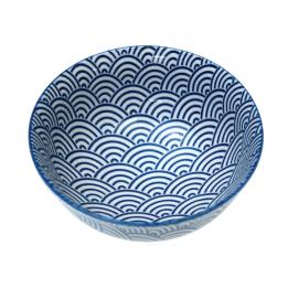 Japanese Blossom Bowl Navy Waves