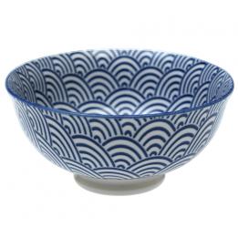 Japanese Blossom Bowl Navy Waves