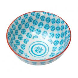 Japanese Blossom Bowl Blue Aztec