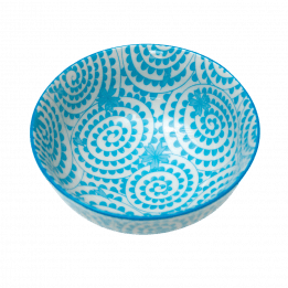 Japanese Blossom Bowl Blue Swirls