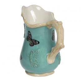 Small Green Botanical Butterfly Jug