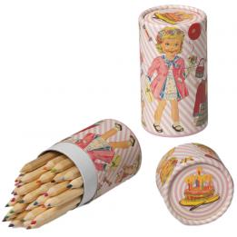 Set Of 36 Dress Up Doll Design Colouring Pencils