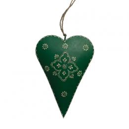 Medium Green Clover Rustic Heart