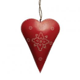 Medium Red Clover Rustic Heart