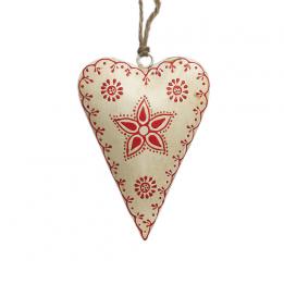 Cream Rustic Flower Heart