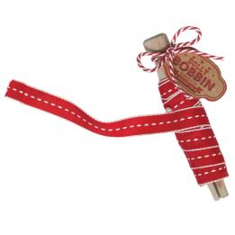 Dolly Bobbin Ribbon Red Ticking