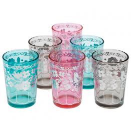 Set Of 6 Coloured Souk Tealight Holders