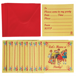 Set 10 Vintage Party Invites