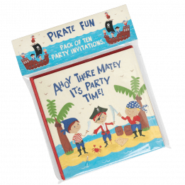 Set 10 Pirate Fun Party Invites