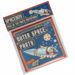 Set Of 10 Spaceboy Party Invites