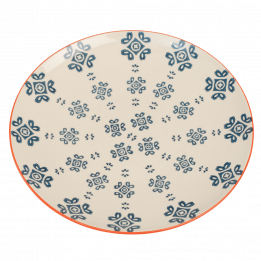 Stoneware Plate Medina Blue Tile