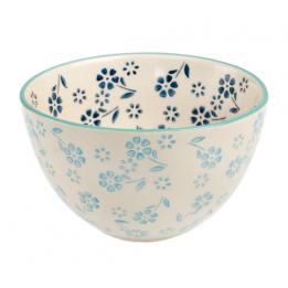 Stoneware Deep Bowl Blue Jasmine
