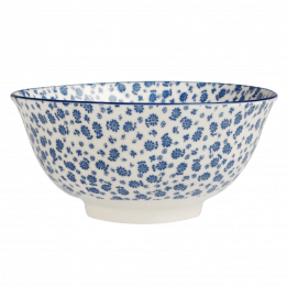 Large Japanese Bowl Blue Daisy