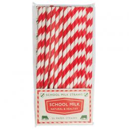 Pack Of 25 School Milk Paper Straws