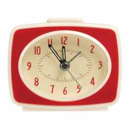 Retro Tv Style Red Alarm Clock