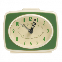 Retro Tv Style Green Alarm Clock