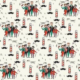5 Sheets Of Barber Shop Wrapping Paper