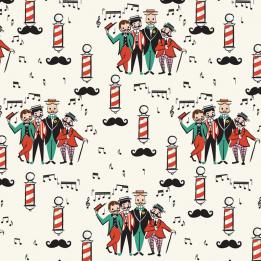 5 Sheets Of Barber Shop Wrapping Paper