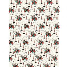 5 Sheets Of Barber Shop Wrapping Paper
