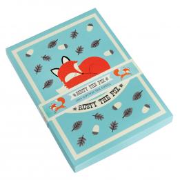 Rusty The Fox Cotton Tea Towel In Gift Box