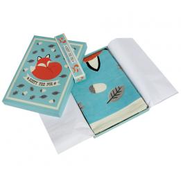 Rusty The Fox Cotton Tea Towel In Gift Box