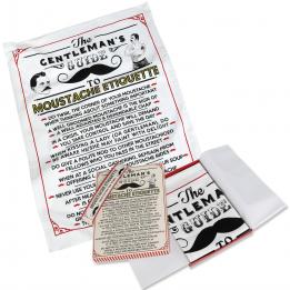 Moustache Etiquette Cotton Tea Towel In Gift Box