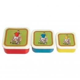 Set Of 3 Football Snack Boxes