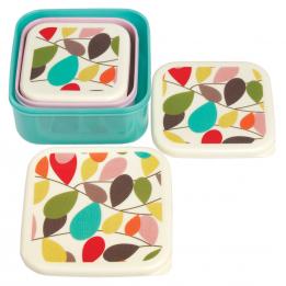 Set Of 3  Vintage Ivy Snack Boxes