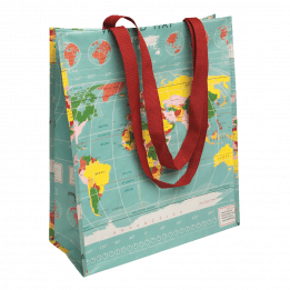 World Map Design Shopping Bag