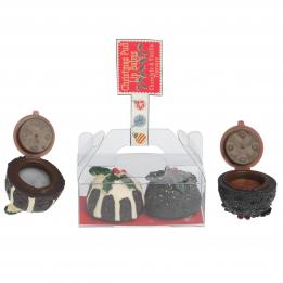 Set Of 2 Christmas Pudding Lip Balms